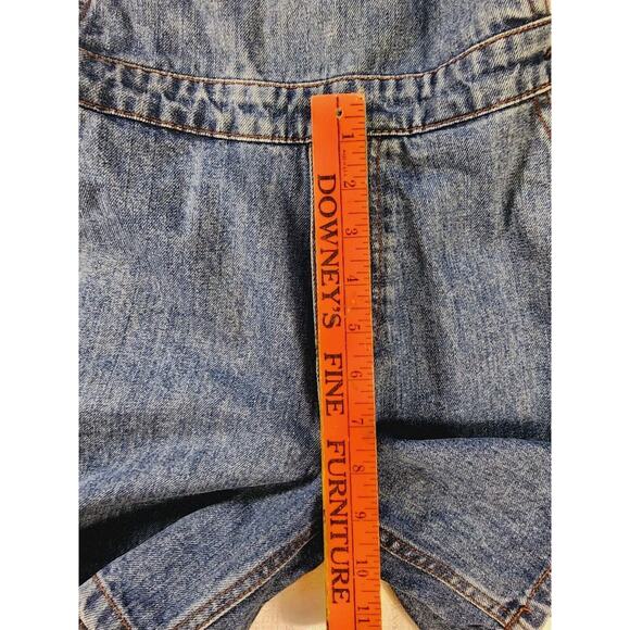 Doomsday Co UK Blue Denim Short Overalls Romper Sz XS 4" Inseam Streetwear - Picture 4 of 13